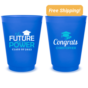 Custom Future Is In My Power Graduation Frosted Stadium Cups