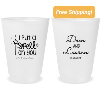 Custom I Put A Spell On You Fairytale Wedding Frosted Stadium Cups