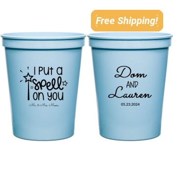 Custom I Put A Spell On You Fairytale Wedding Stadium Cups