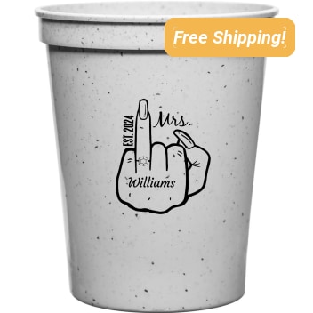 Customized Funny Engaged Finger Stadium Cups
