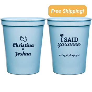 Customized I Said Yas Engagement Stadium Cups