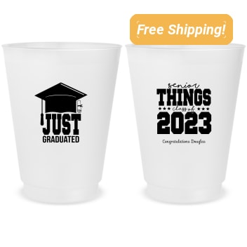 Customized Just Graduated Senior Things Frosted Stadium Cups