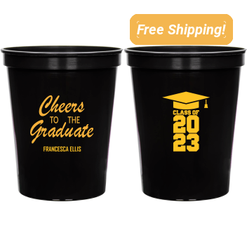 Personalized Cheers To The Graduate Stadium Cups