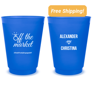 Personalized Off The Market Engagement Frosted Stadium Cups