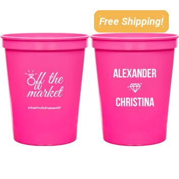Personalized Off The Market Engagement Stadium Cups