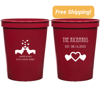 Personalized Phrase Corgi Lover Pet Wedding Stadium Cups