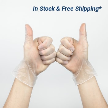 Low Minimum Disposable Vinyl Gloves - Box Of 100pcs