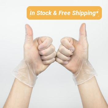 Low Minimum Disposable Vinyl Gloves - Box Of 100pcs