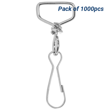 Metal J-hook Lanyard Attachments - Pack Of 1000pcs