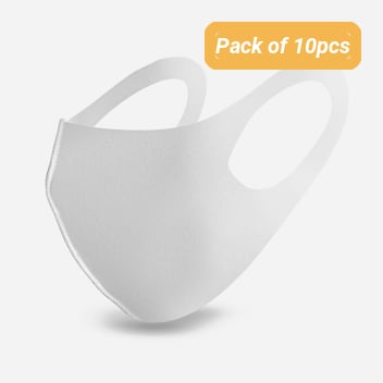 Blank Sublimation Soft Fabric Face Masks - Pack Of 10pcs