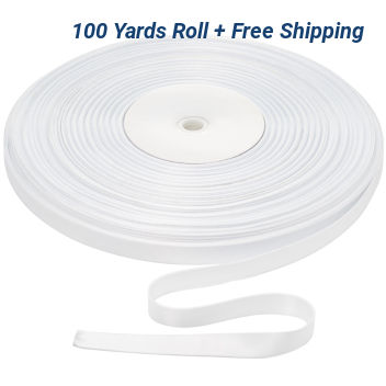 5/8 Inch White Sublimation Lanyard Rolls - 100 Yards/roll