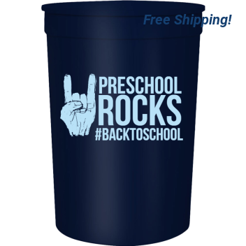 Back To School Backtoschool Preschool Rocks 16oz Stadium Cups Style 122324