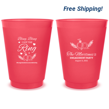Soft Plastic Wedding Beer Cups, Custom Printed Plastic Cups, Wedding  Reception, Personalized Engagement Party Disposable Cups, Cheers Beers 
