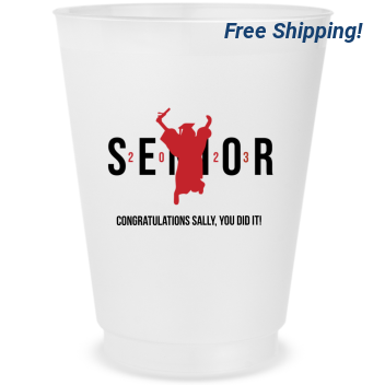 Customized Senior Graduation Frosted Stadium Cups