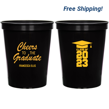 Personalized Cheers To The Graduate Stadium Cups