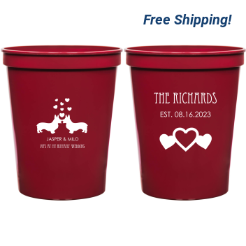 Personalized Phrase Corgi Lover Pet Wedding Stadium Cups