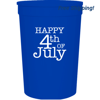 Fourth Of July Happy 4 16oz Stadium Cups Style 107635