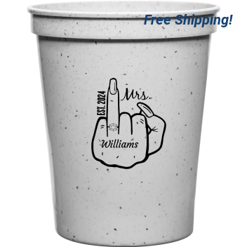 Customized Funny Engaged Finger Stadium Cups