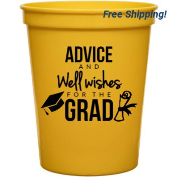 Graduation Advice Well Wishes F H E 16oz Stadium Cups Style 127345