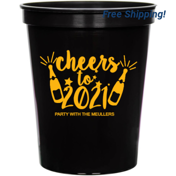 Holiday Cheers To 2021 Party With The Meullers 16oz Stadium Cups Style 127316
