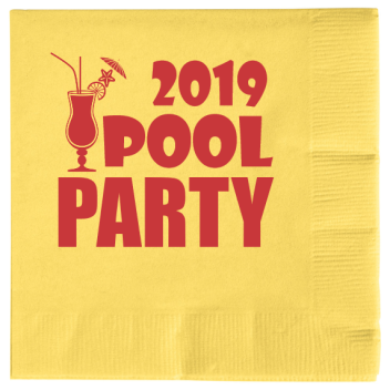 Pool Party 2019 2ply Economy Beverage Napkins Style 107326