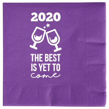 Happy New Year 2020 The Best Is Yet To Come 2ply Economy Beverage Napkins Style 115251