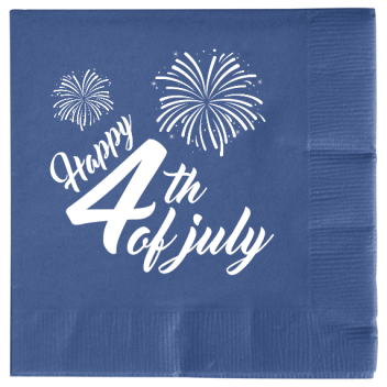 Fourth Of July 4 Happy 2ply Economy Beverage Napkins Style 107528