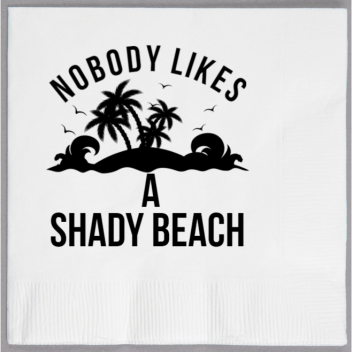 Summer A Shady Beach 2ply Economy Beverage Napkins Style 139418