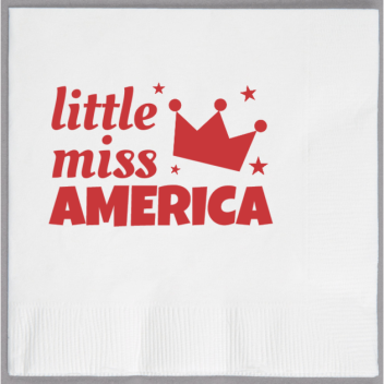 Fourth Of July America Little Miss 2ply Economy Beverage Napkins Style 137829