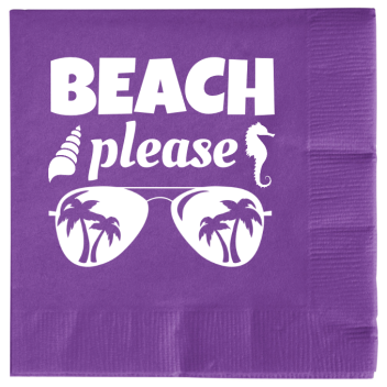 Summer Beach Please 2ply Economy Beverage Napkins Style 139718