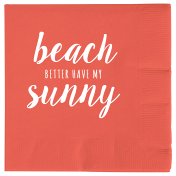 Summer Beach Sunny B T H A V Y 2ply Economy Beverage Napkins Style 139078