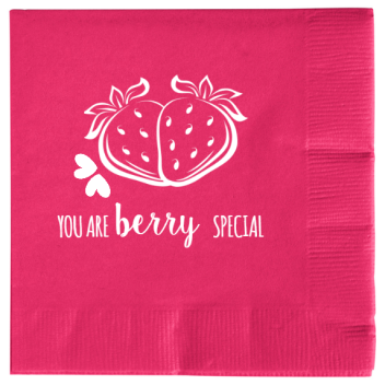 Happy Valentine\'s Day Berry You Are Special 2ply Economy Beverage Napkins Style 100933