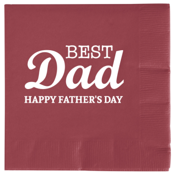 Fathers Day Best Dad Happy 2ply Economy Beverage Napkins Style 107134
