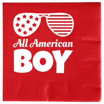 Fourth Of July Boy All American 2ply Economy Beverage Napkins Style 137830