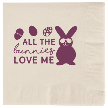 Happy Easter Day Bunnies Love Me All The 2ply Economy Beverage Napkins Style 133435