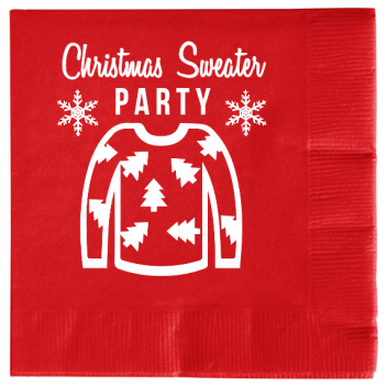 Christmas Sweater P Y 2ply Economy Beverage Napkins Style 114630