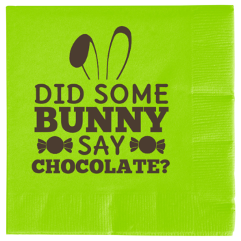 Happy Easter Day Did Some Bunny Chocolate Say 2ply Economy Beverage Napkins Style 133432