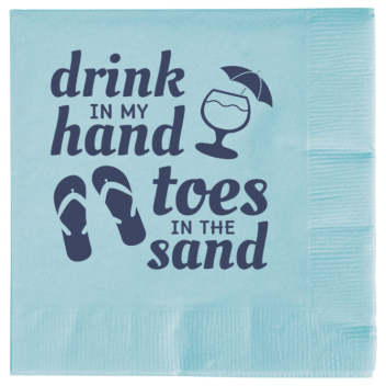 Summer Drink Hand Toes Sand In My The 2ply Economy Beverage Napkins Style 135844