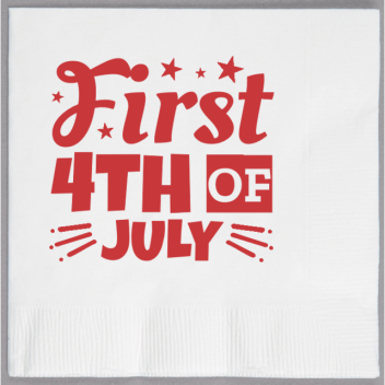 Fourth Of July First 4th 2ply Economy Beverage Napkins Style 137020