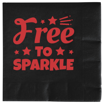 Fourth Of July Free Sparkle To 2ply Economy Beverage Napkins Style 137022