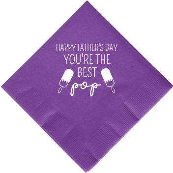 Happy Fathers Day Youre Best Pop 2ply Economy Beverage Napkins Style 107290