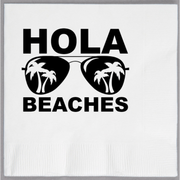Summer Hola Beaches 2ply Economy Beverage Napkins Style 139971