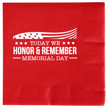 Memorial Day Honor Remember Today We 2ply Economy Beverage Napkins Style 135250