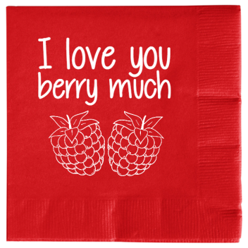 Wedding Love You Berry Much 2ply Economy Beverage Napkins Style 101525