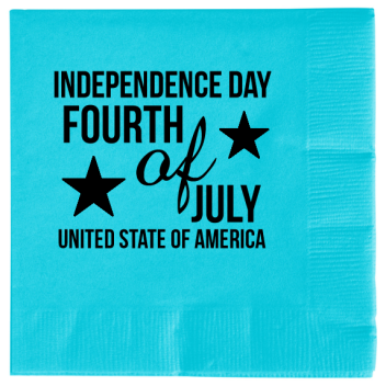 Fourth Of July Independence Day United State America 2ply Economy Beverage Napkins Style 107648