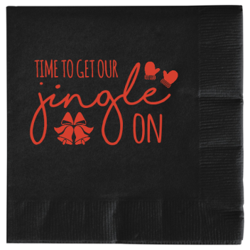 Christmas Jingle On Time To Get Our 2ply Economy Beverage Napkins Style 114640