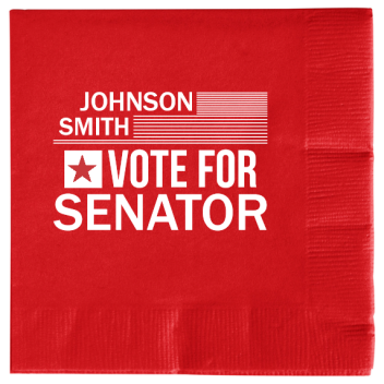 Political Johnson Smith Vote For Senator 2ply Economy Beverage Napkins Style 111420