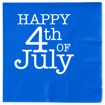 Fourth Of July Happy 4 2ply Economy Beverage Napkins Style 107512