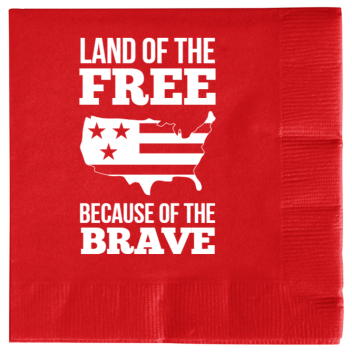 Memorial Day Land Of The Free Because Brave 2ply Economy Beverage Napkins Style 135238