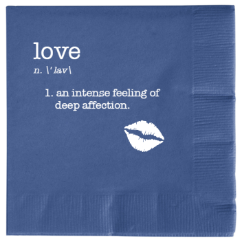 Happy Valentine\'s Day Love Lav 1 An Intense Feeling Of Deep Affection 2ply Economy Beverage Napkins Style 100696